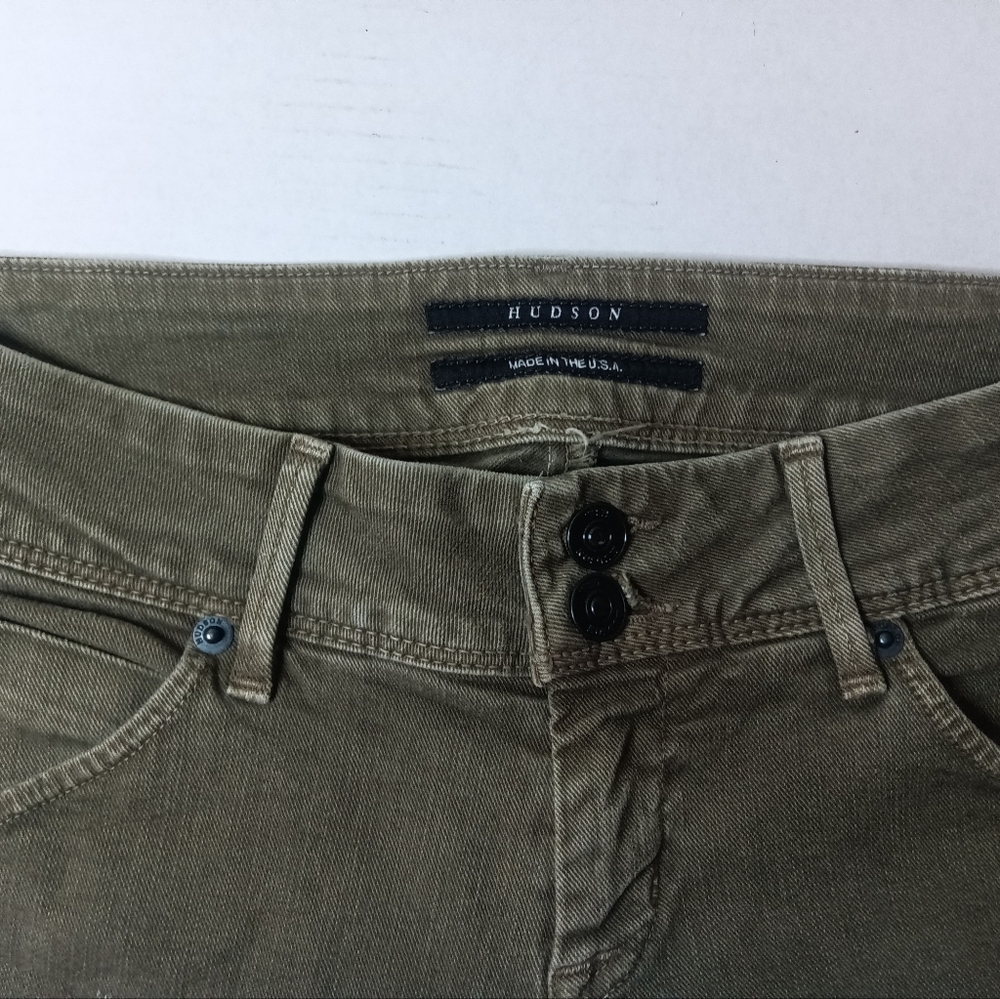 Hudson Womens Low-Rise Skinny Jeans In Olive Size 26 EUC - Picture 3 of 8